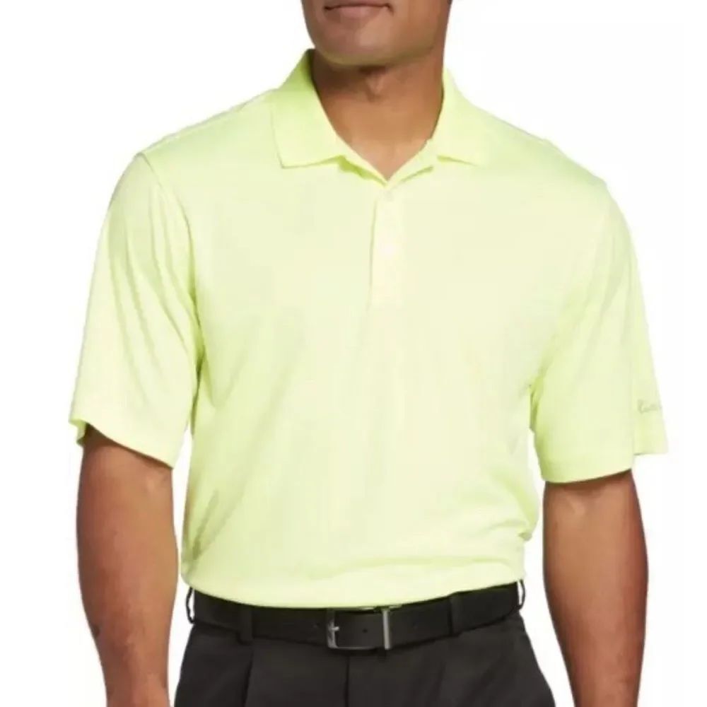 NEW Walter Hagen Essentials Men's Golf Polo Shirt Neon Men’s Small SPF 50+
